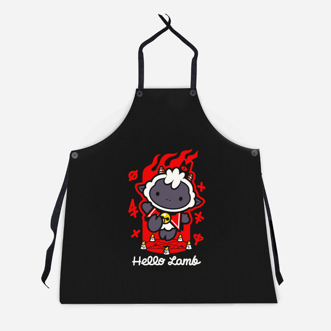 Hello Lamb-unisex kitchen apron-demonigote