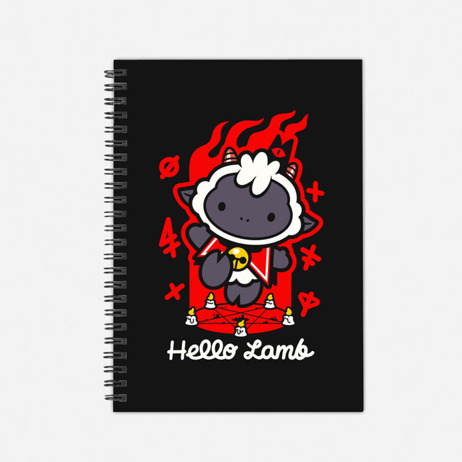 Hello Lamb-none dot grid notebook-demonigote