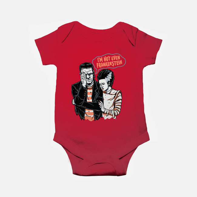 I'm Not Even Frankenstein-baby basic onesie-momma_gorilla