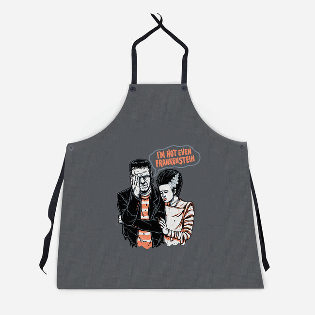 I'm Not Even Frankenstein-unisex kitchen apron-momma_gorilla