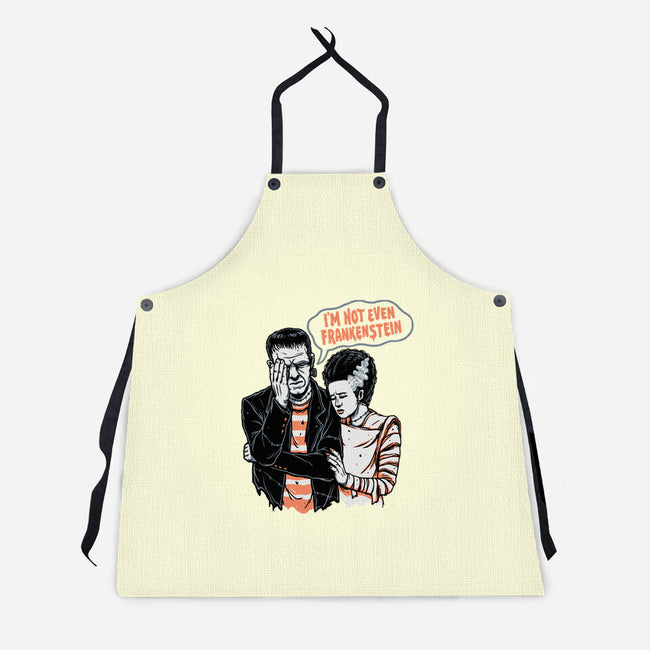 I'm Not Even Frankenstein-unisex kitchen apron-momma_gorilla