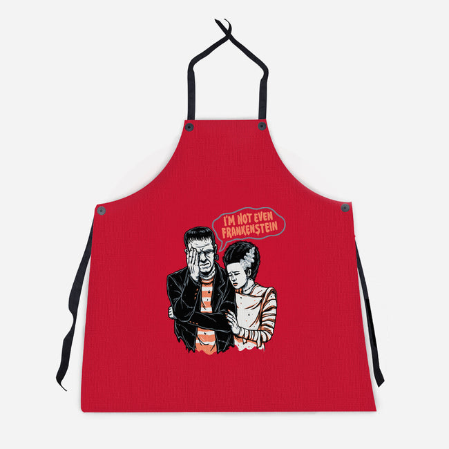 I'm Not Even Frankenstein-unisex kitchen apron-momma_gorilla