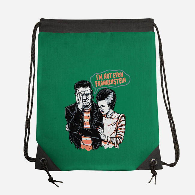 I'm Not Even Frankenstein-none drawstring bag-momma_gorilla