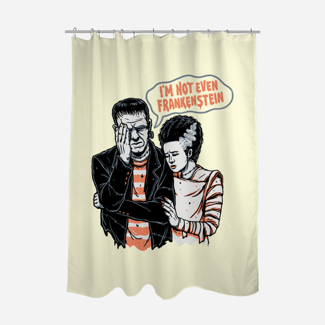 I'm Not Even Frankenstein-none polyester shower curtain-momma_gorilla
