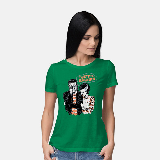 I'm Not Even Frankenstein-womens basic tee-momma_gorilla