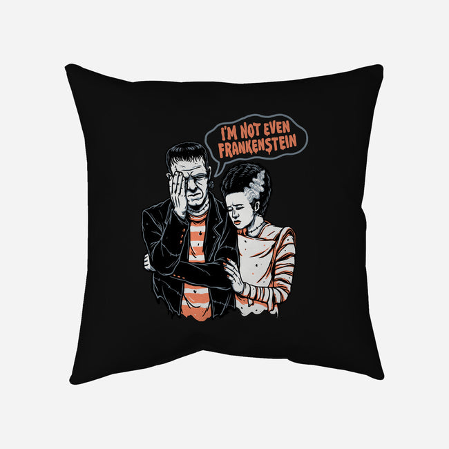 I'm Not Even Frankenstein-none removable cover w insert throw pillow-momma_gorilla