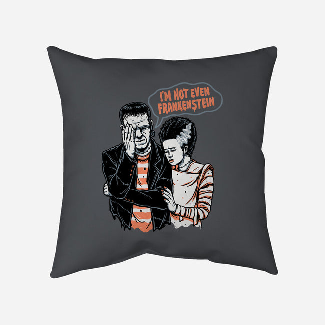 I'm Not Even Frankenstein-none removable cover w insert throw pillow-momma_gorilla