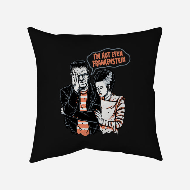 I'm Not Even Frankenstein-none removable cover throw pillow-momma_gorilla