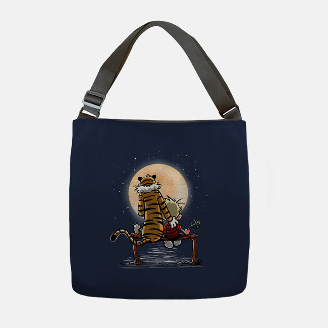 More Friends Gazing At The Moon-none adjustable tote bag-zascanauta