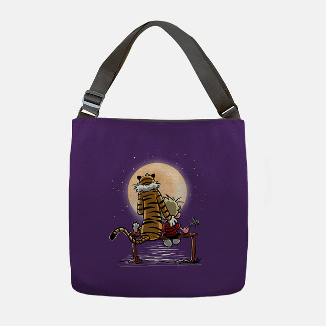 More Friends Gazing At The Moon-none adjustable tote bag-zascanauta