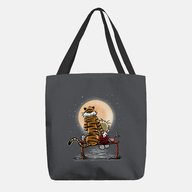 More Friends Gazing At The Moon-none basic tote bag-zascanauta