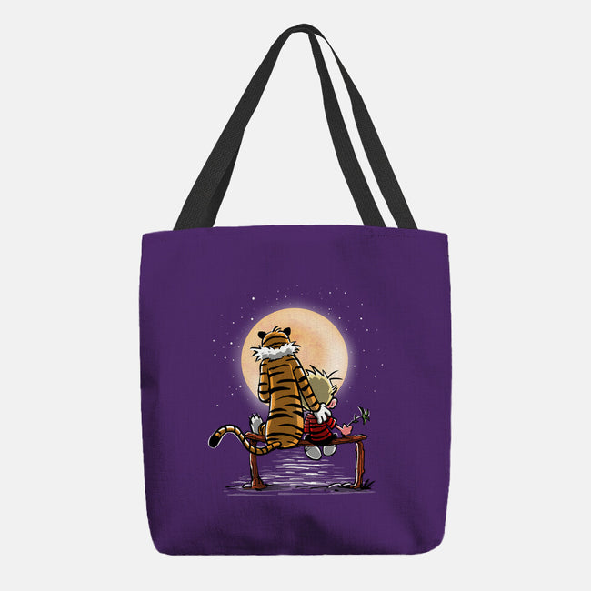 More Friends Gazing At The Moon-none basic tote bag-zascanauta