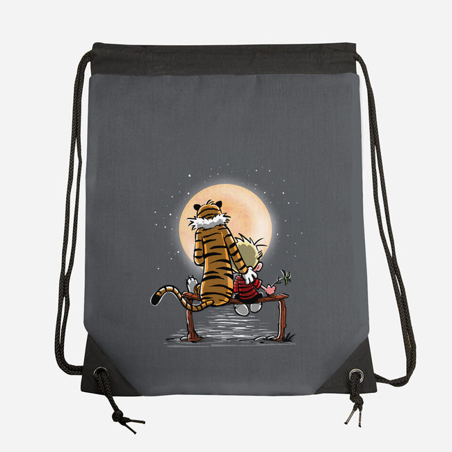 More Friends Gazing At The Moon-none drawstring bag-zascanauta