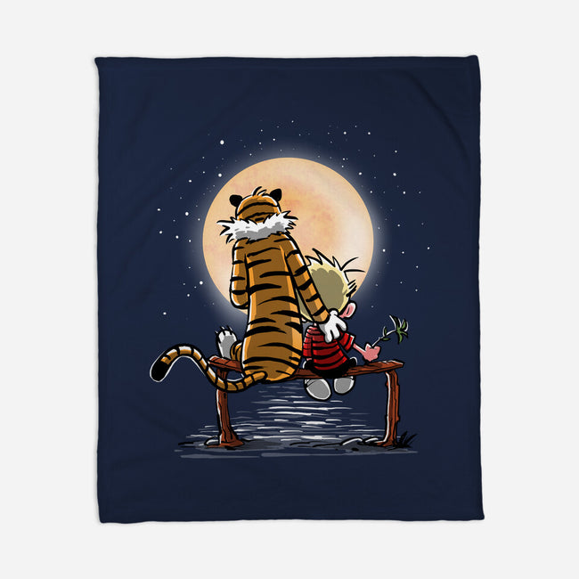 More Friends Gazing At The Moon-none fleece blanket-zascanauta