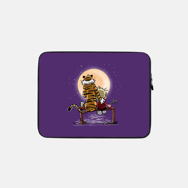 More Friends Gazing At The Moon-none zippered laptop sleeve-zascanauta