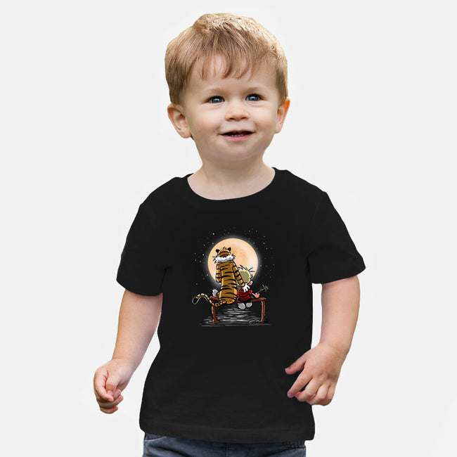 More Friends Gazing At The Moon-baby basic tee-zascanauta