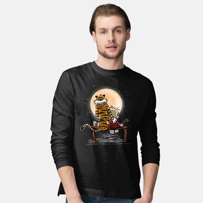 More Friends Gazing At The Moon-mens long sleeved tee-zascanauta