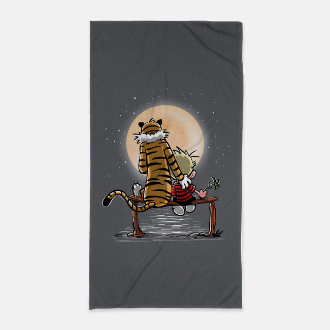 More Friends Gazing At The Moon-none beach towel-zascanauta