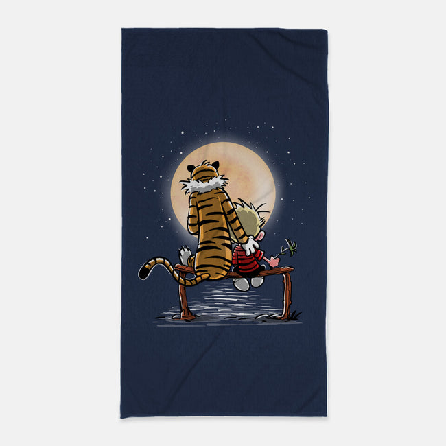 More Friends Gazing At The Moon-none beach towel-zascanauta