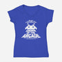 Dawn Of The Arcade-womens v-neck tee-retrodivision