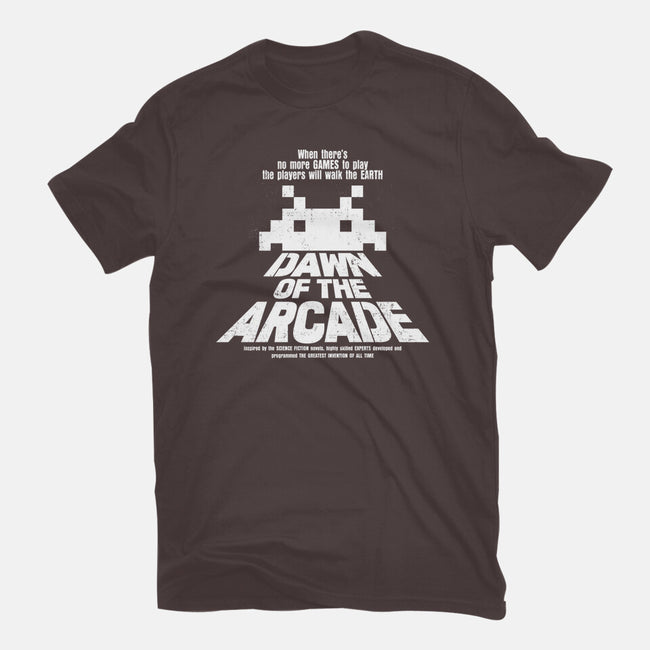 Dawn Of The Arcade-womens basic tee-retrodivision
