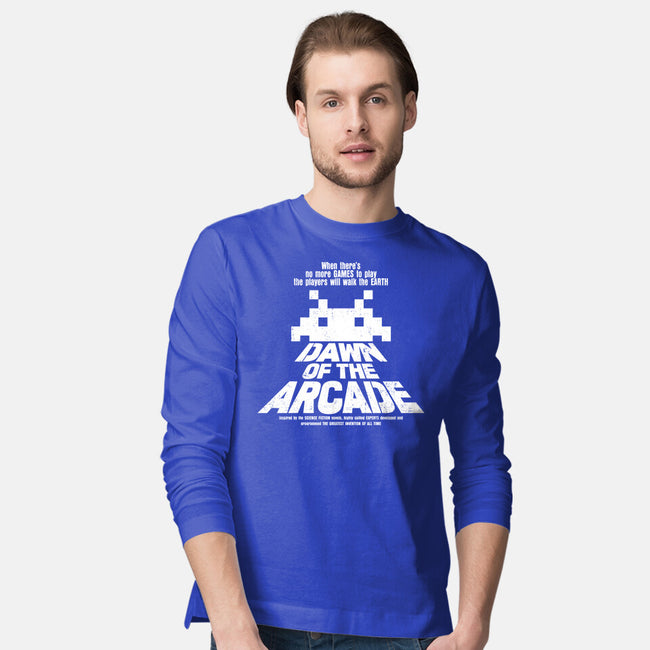 Dawn Of The Arcade-mens long sleeved tee-retrodivision