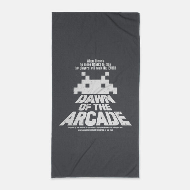 Dawn Of The Arcade-none beach towel-retrodivision