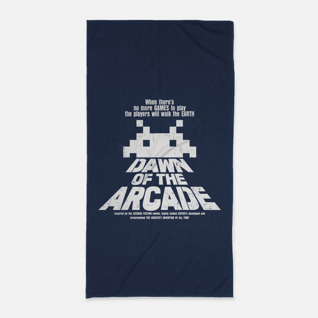 Dawn Of The Arcade-none beach towel-retrodivision