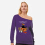 The Halloween Killer-womens off shoulder sweatshirt-fanfabio