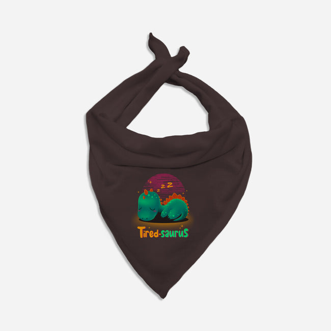 Tired-saurus-dog bandana pet collar-erion_designs