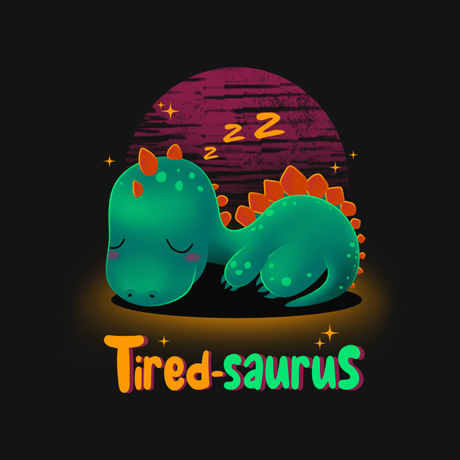Tired-saurus-none glossy sticker-erion_designs