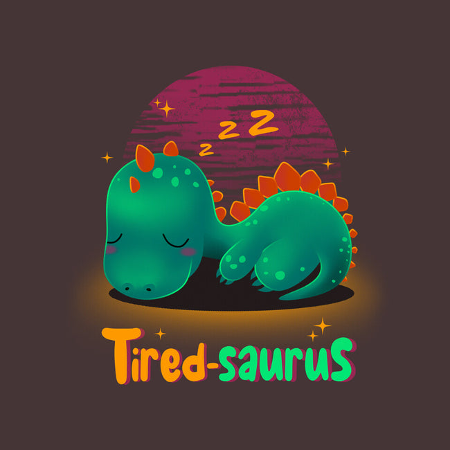 Tired-saurus-none polyester shower curtain-erion_designs