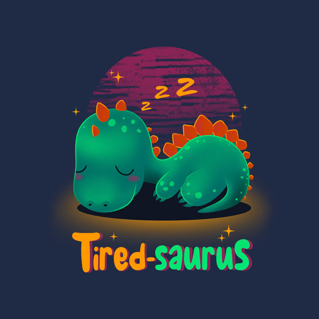 Tired-saurus-none glossy sticker-erion_designs