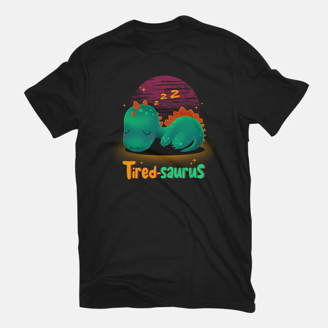 Tired-saurus-womens basic tee-erion_designs