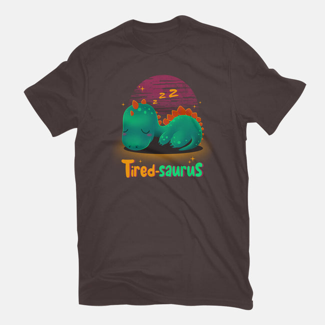 Tired-saurus-womens basic tee-erion_designs