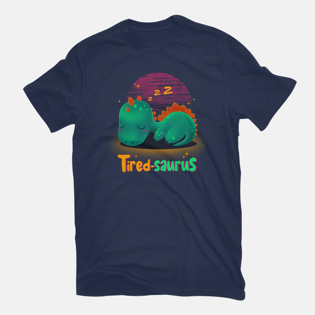 Tired-saurus-womens basic tee-erion_designs