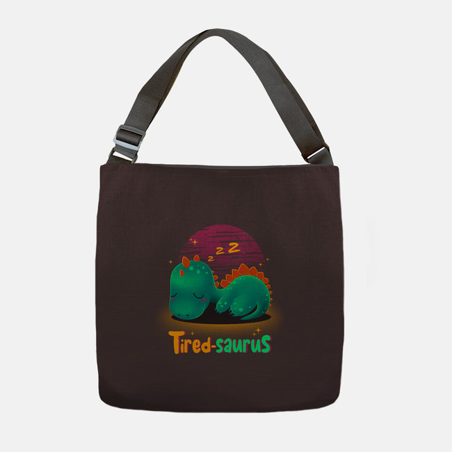 Tired-saurus-none adjustable tote bag-erion_designs