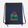 Tired-saurus-none drawstring bag-erion_designs