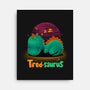 Tired-saurus-none stretched canvas-erion_designs