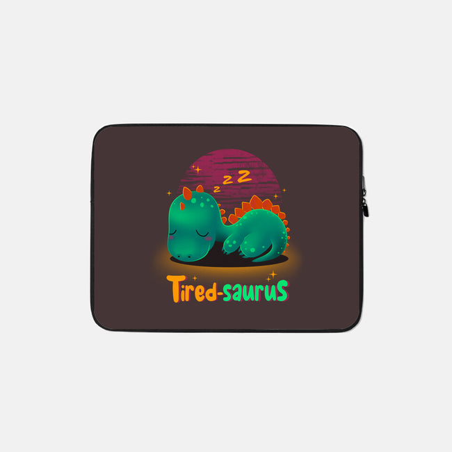 Tired-saurus-none zippered laptop sleeve-erion_designs