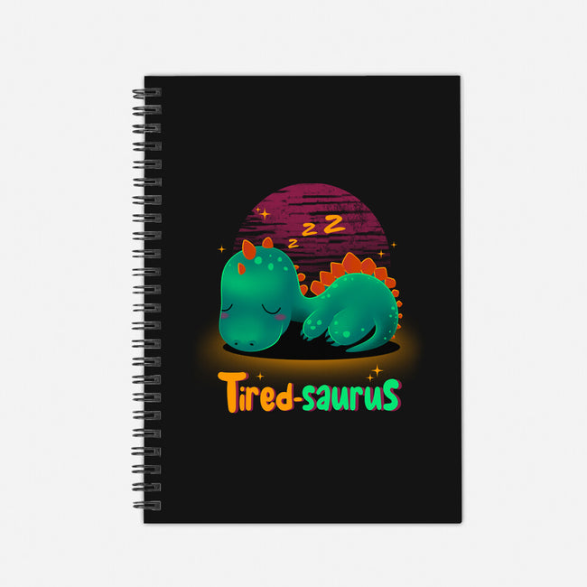 Tired-saurus-none dot grid notebook-erion_designs