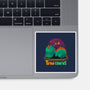 Tired-saurus-none glossy sticker-erion_designs