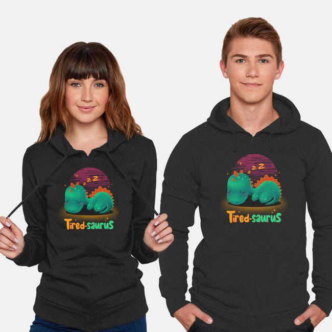 Tired-saurus-unisex pullover sweatshirt-erion_designs