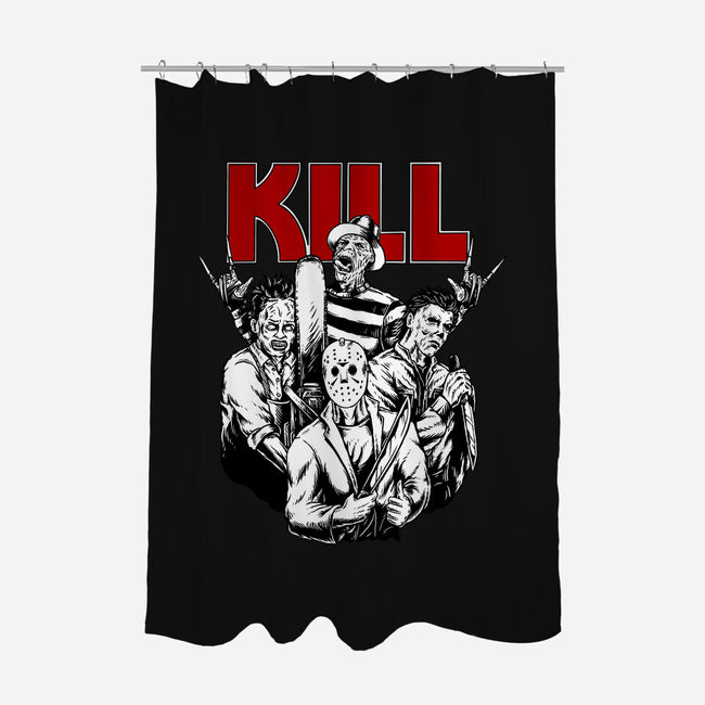 Killers-none polyester shower curtain-sober artwerk