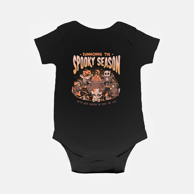 Summoning The Spooky Season-baby basic onesie-eduely