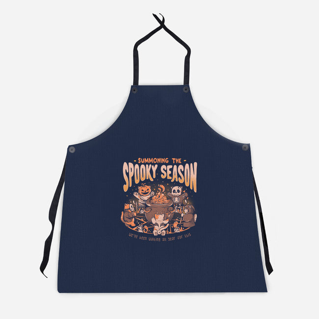 Summoning The Spooky Season-unisex kitchen apron-eduely