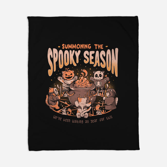 Summoning The Spooky Season-none fleece blanket-eduely
