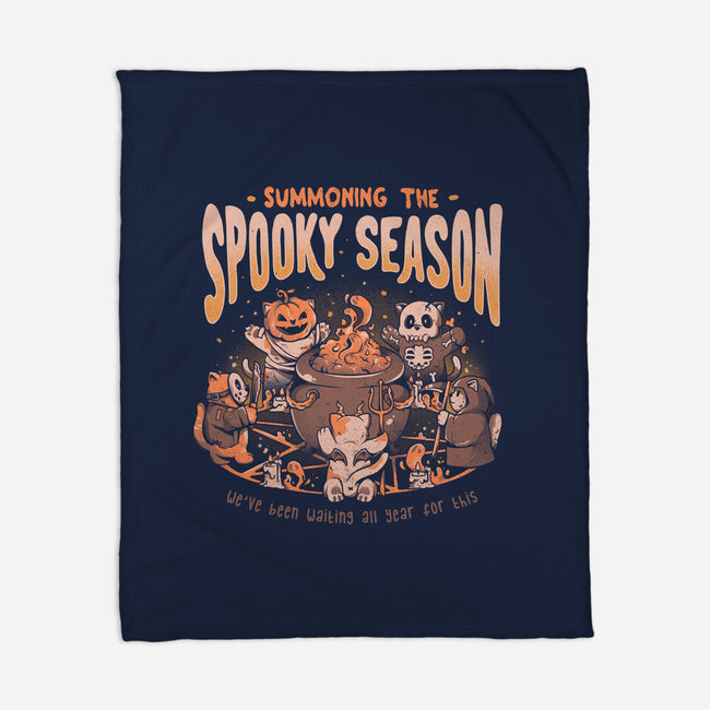 Summoning The Spooky Season-none fleece blanket-eduely