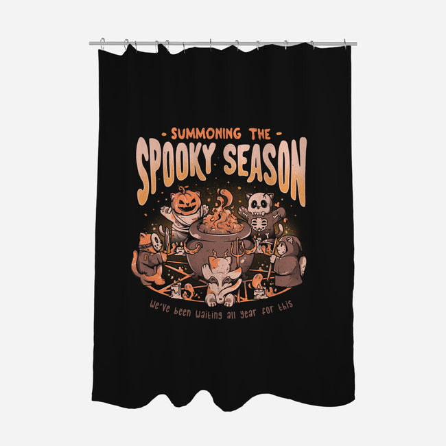 Summoning The Spooky Season-none polyester shower curtain-eduely