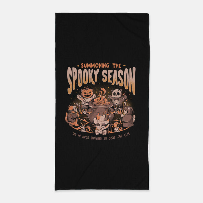 Summoning The Spooky Season-none beach towel-eduely